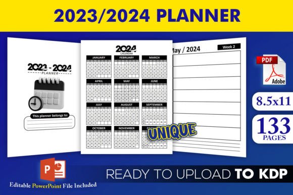 Download 2 Years Planner 2023-2024 | KDP Interior - Kdp interior Collection