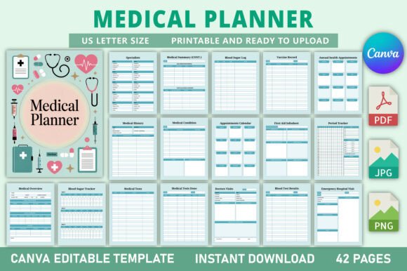 Download Editable Medical Planner KDP Interior - Kdp interior Collection