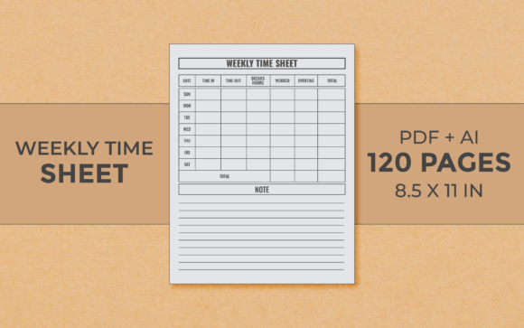 Download Weekly Timesheet Editable Kdp Interior - Kdp interior Collection