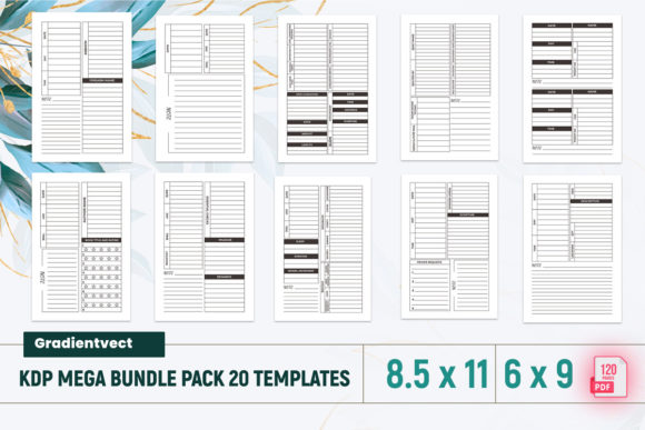 Download KDP Interior Template Bundle Vol 10 - Kdp interior Collection